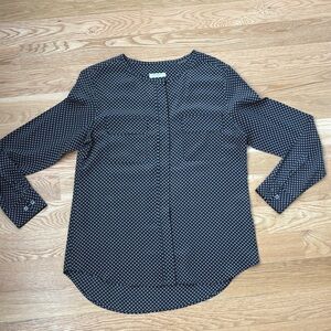 Equipment Elegant Black and White Women's Top- Large